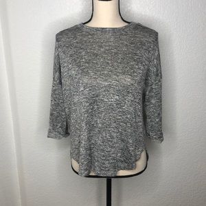High-Low Heather Grey Pullover Shirt